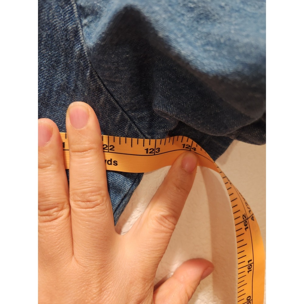 L.L.Bean Women's Denim‎ Chambray Shirt Large Short Sleeve Button Front - Picture 6 of 6